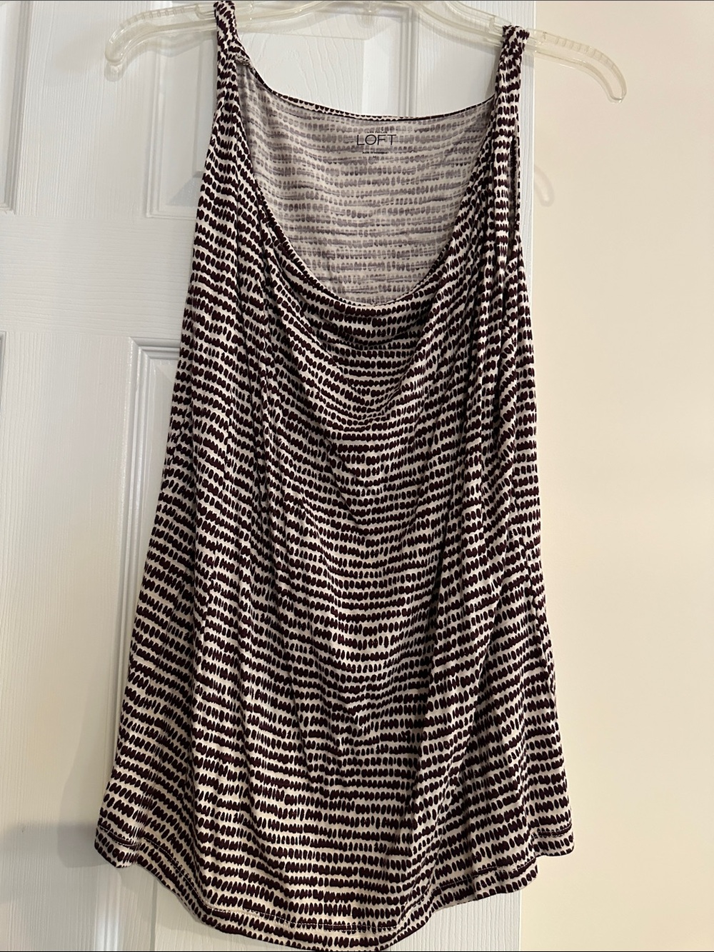 LOFT Black and White Printed A-Line top